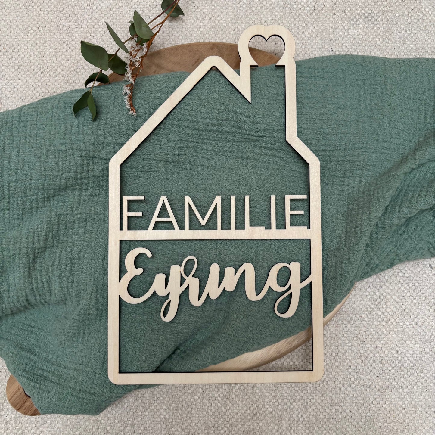 Türschild Haus Familie