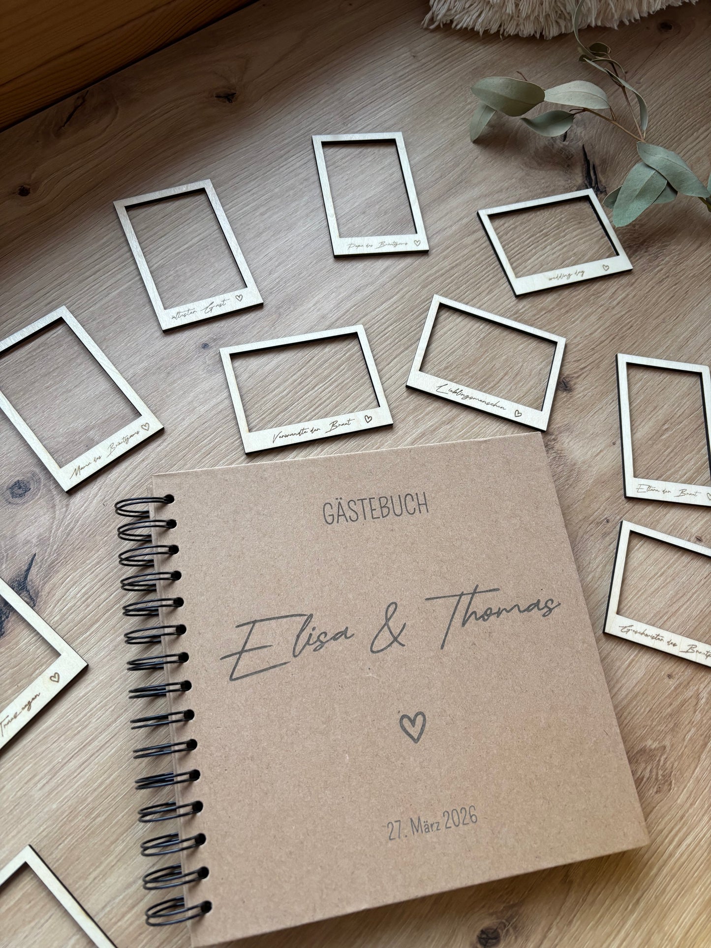 Fotorahmen aus Holz mit Wunschgravur