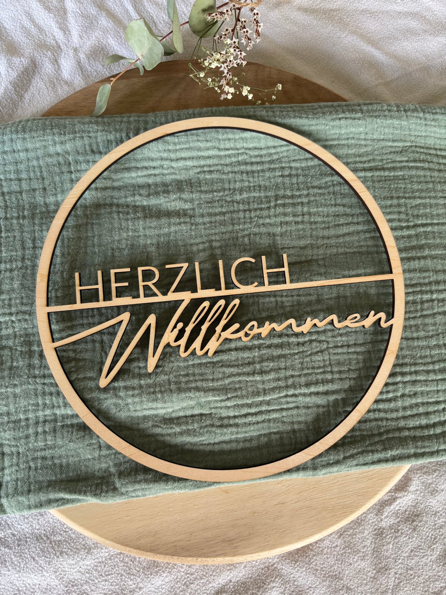 Türschilder herzlich willkommen und herein spaziert