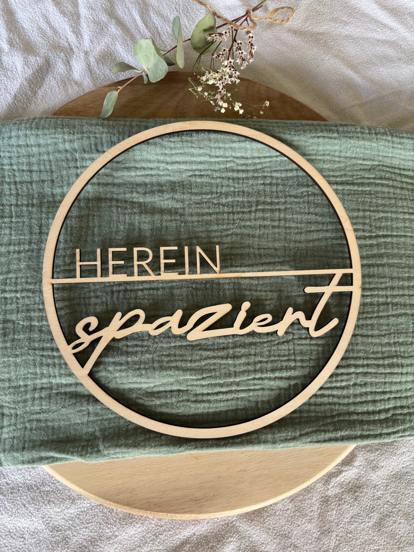 Türschilder herzlich willkommen und herein spaziert