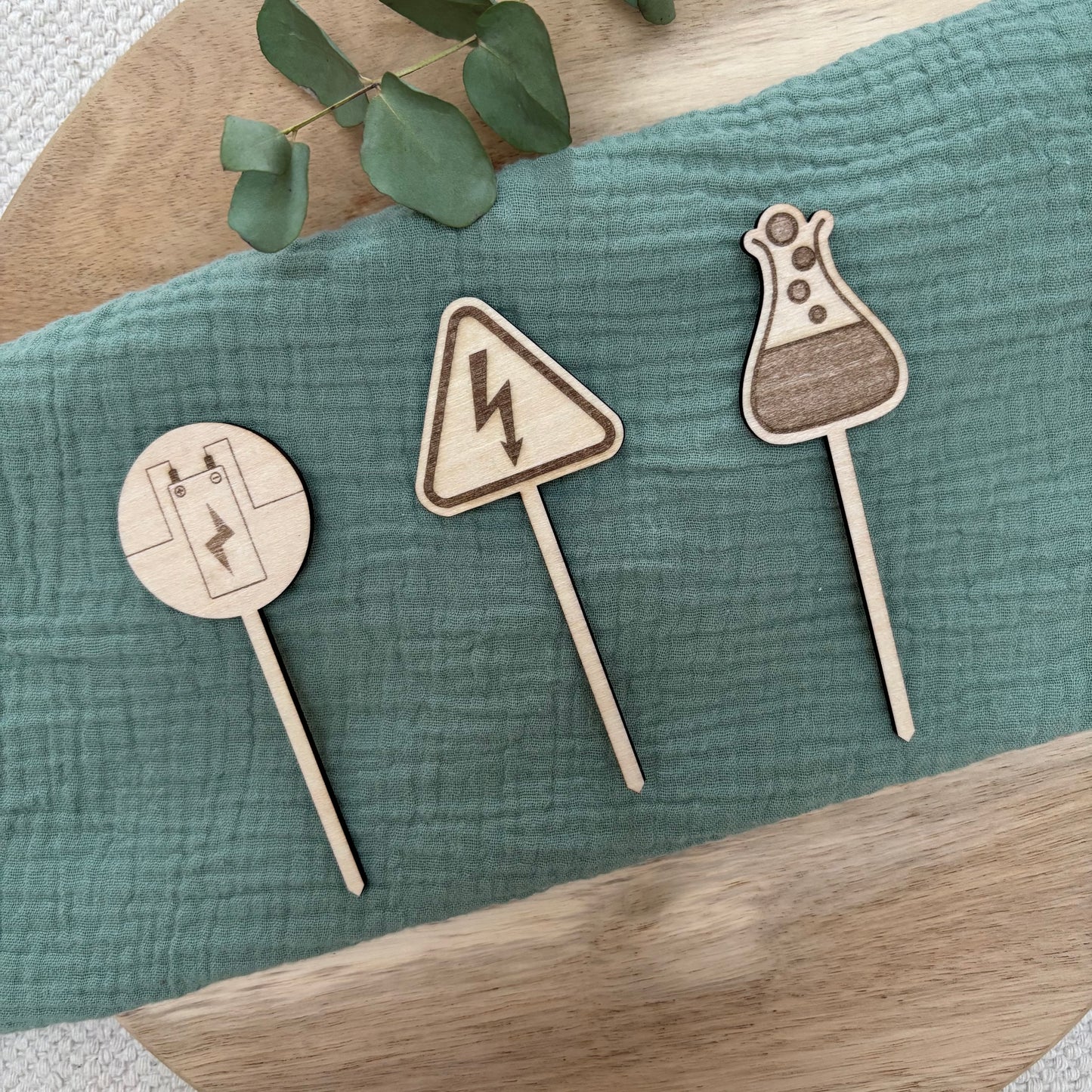 Caketopper Set Strom und Forscher