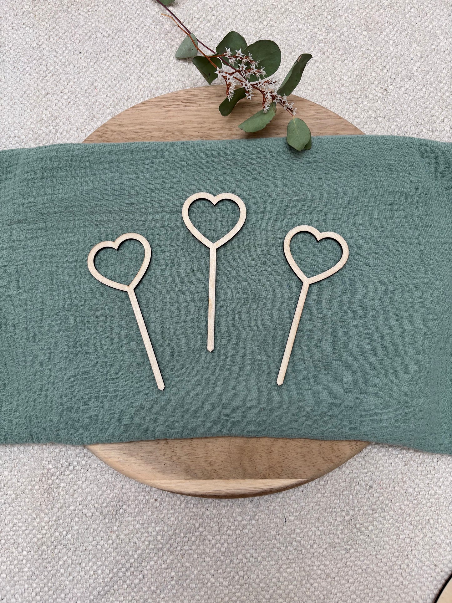 Caketopper Herz 3er Set