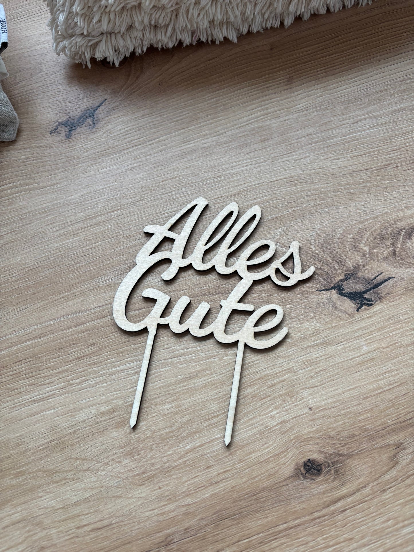 Alles Gute Stecker/ Caketopper aus Holz