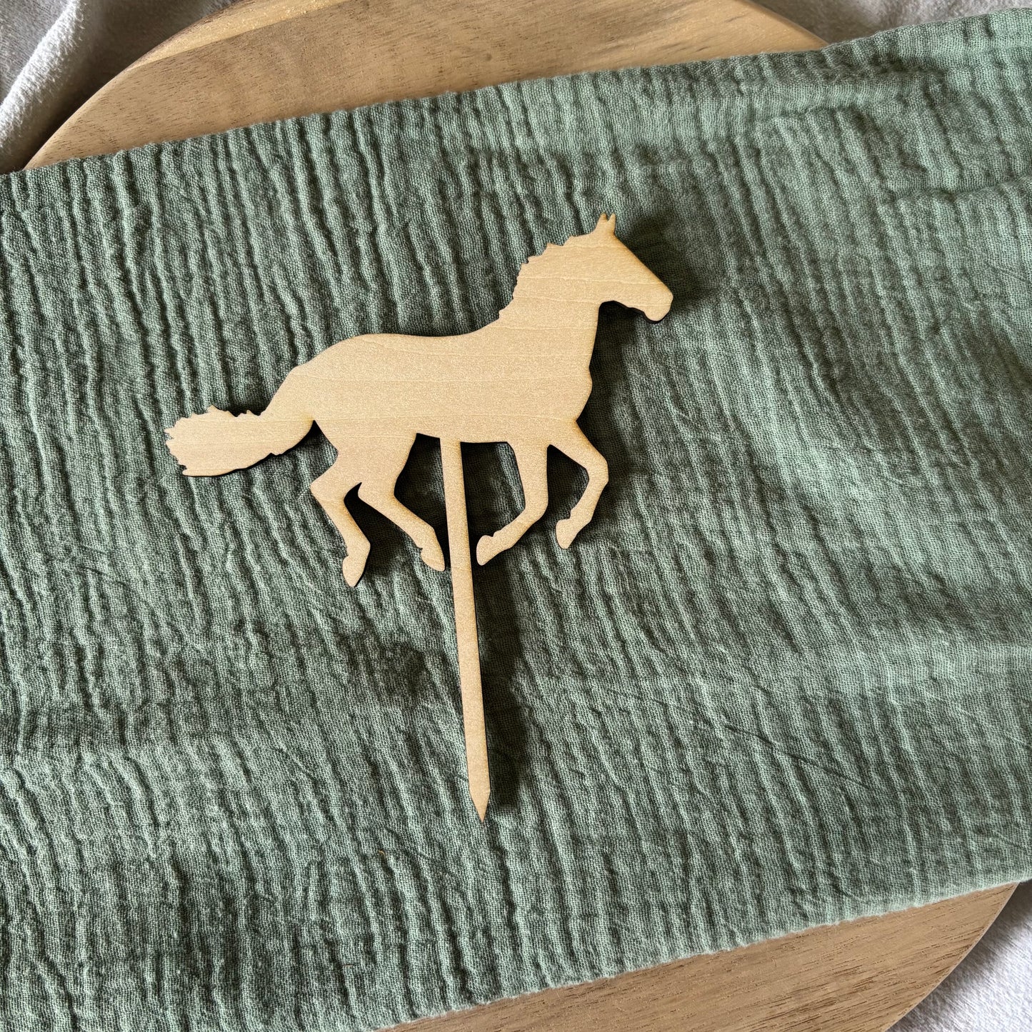 Cake Topper Set Hufeisen und Pferd personalisiert