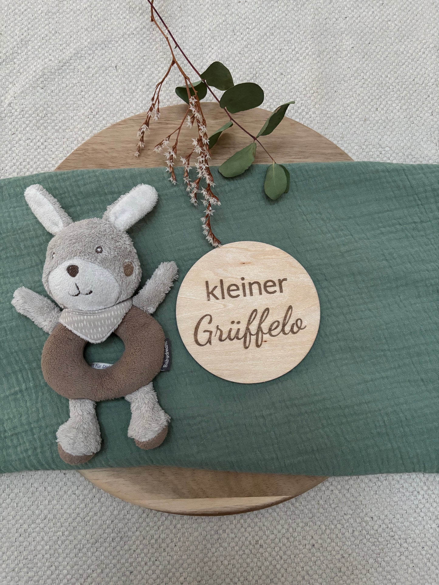 Baby Meilenstein Karte rund
