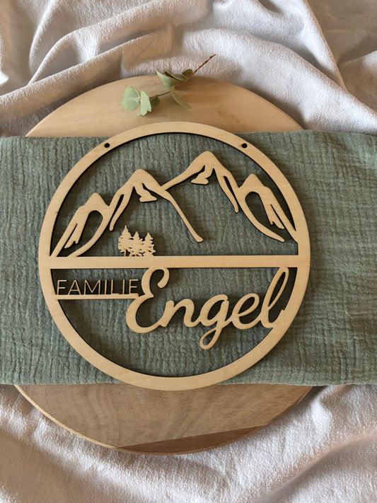 Schild Berge personalisiert