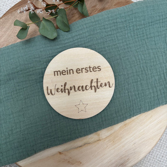 Baby Meilenstein Karte rund