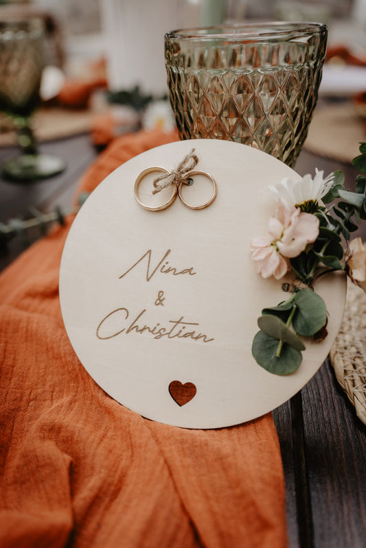 Ring Teller Hochzeit personalisiert