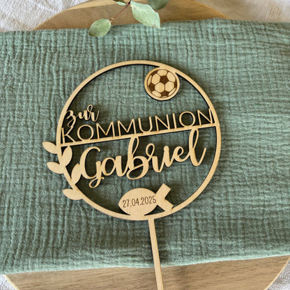 Caketopper oder Türschild für Taufe, Kommunion oder Konfirmation