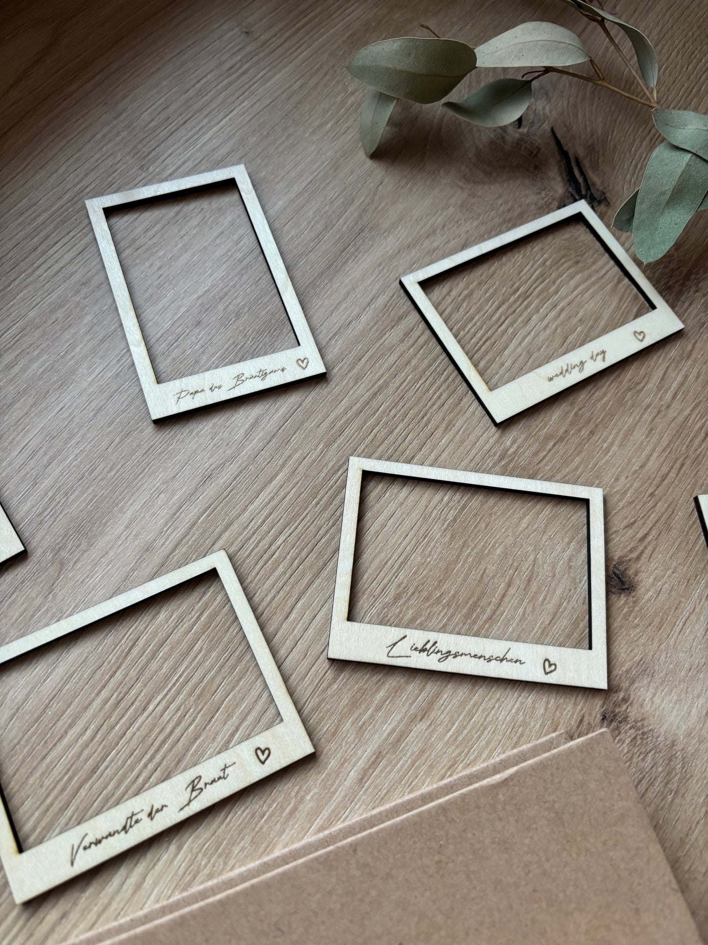 Fotorahmen aus Holz mit Wunschgravur