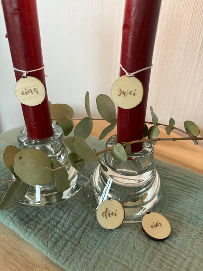 Anhänger für Adventskranz Kerzen