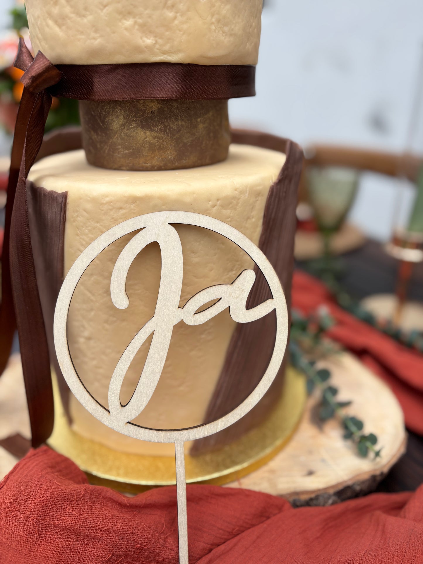 Ja Cake Topper Hochzeit