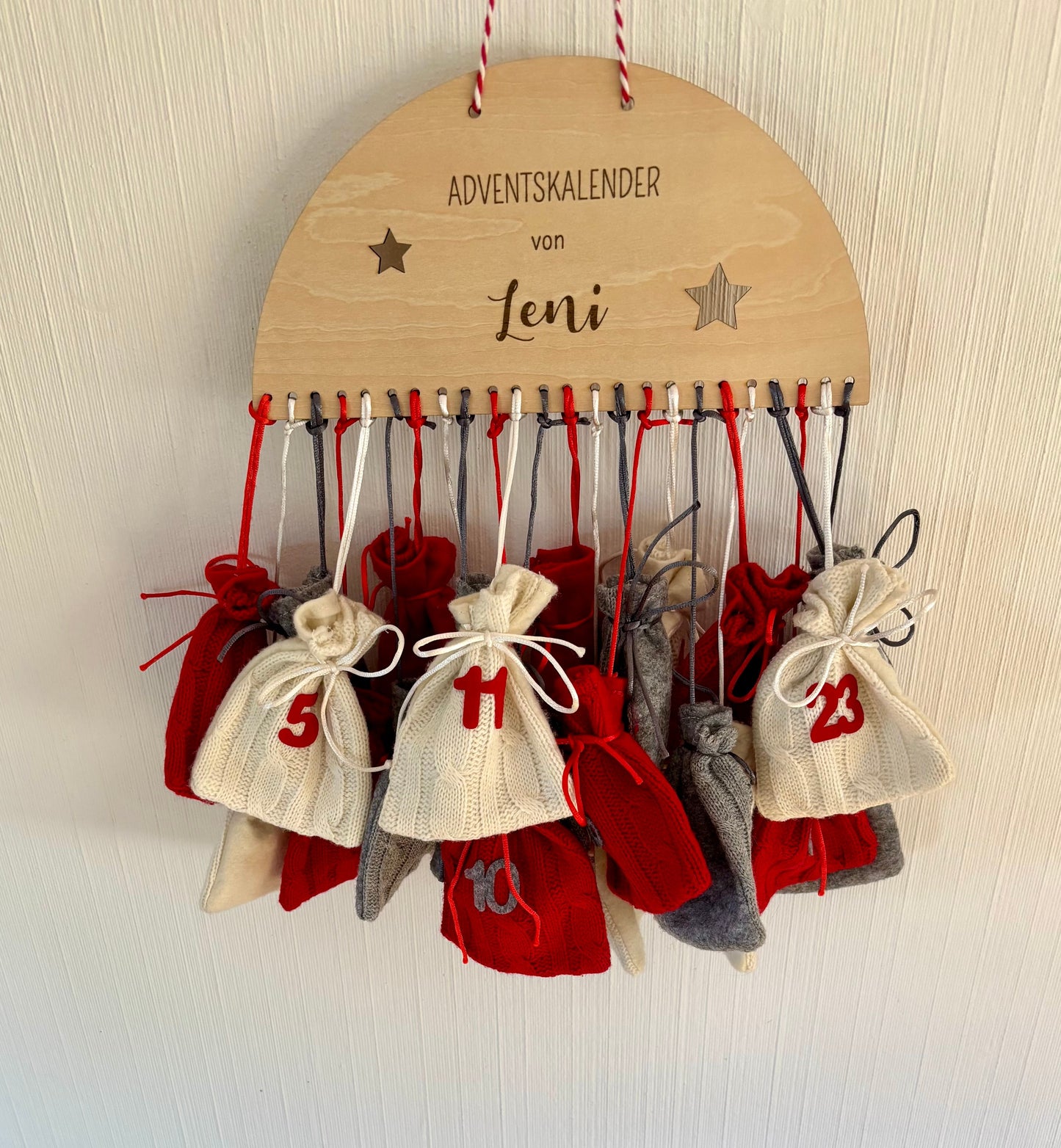 Adventskalender personalisiert aus Holz