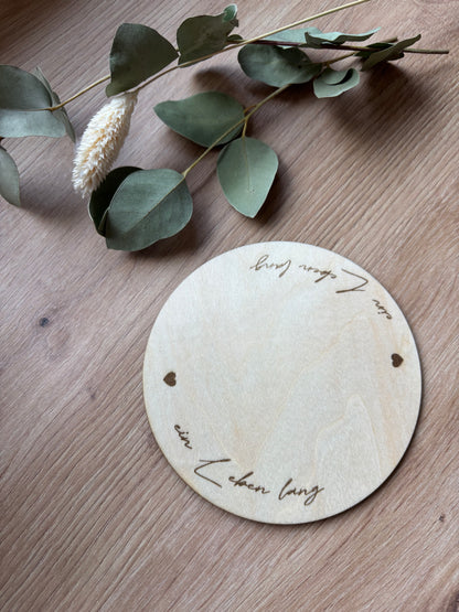 Holz-Untersetzer für Kerzen Hochzeit Taufe Kommunion