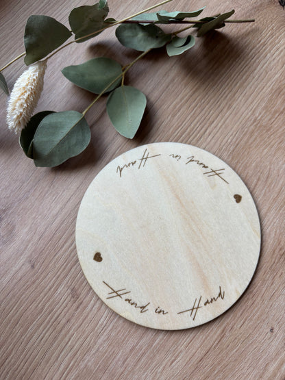 Holz-Untersetzer für Kerzen Hochzeit Taufe Kommunion