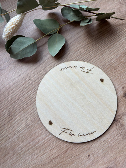 Holz-Untersetzer für Kerzen Hochzeit Taufe Kommunion