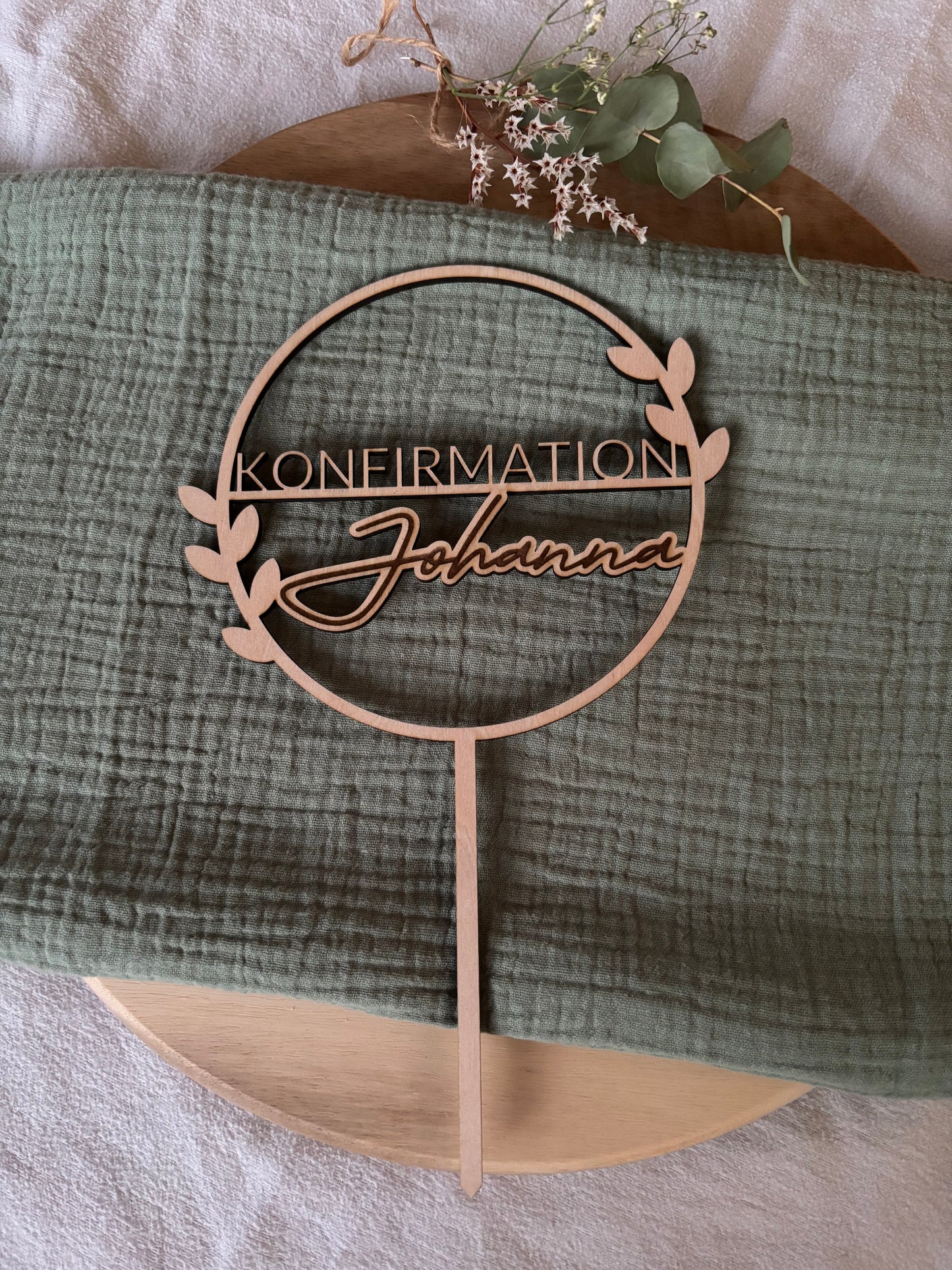 Cake Topper Konfirmation personalisiert