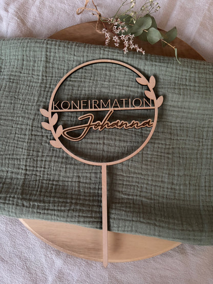 Cake Topper Konfirmation personalisiert