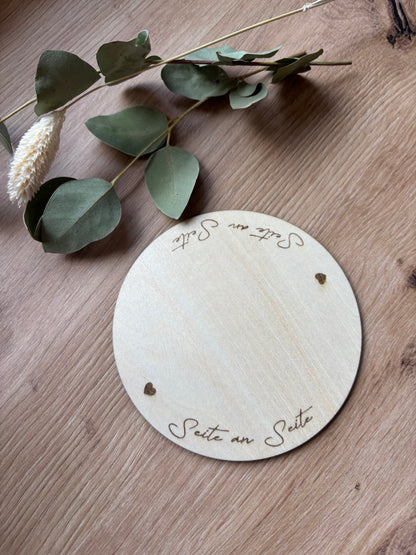 Holz-Untersetzer für Kerzen Hochzeit Taufe Kommunion