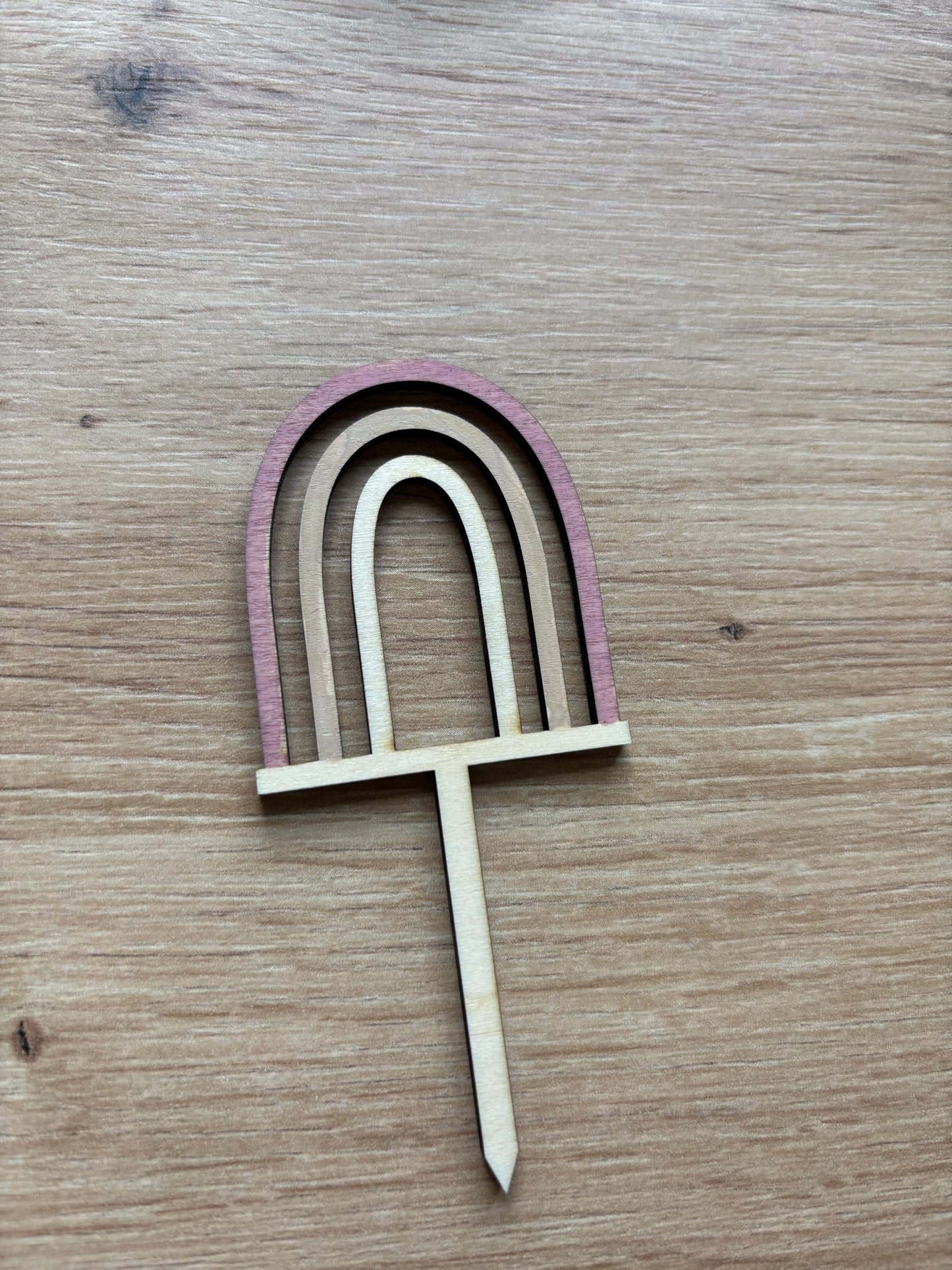 personalisiertes Topperset Taufe mit Regenbogen