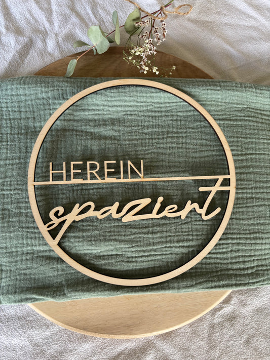 Türschilder herzlich willkommen und herein spaziert