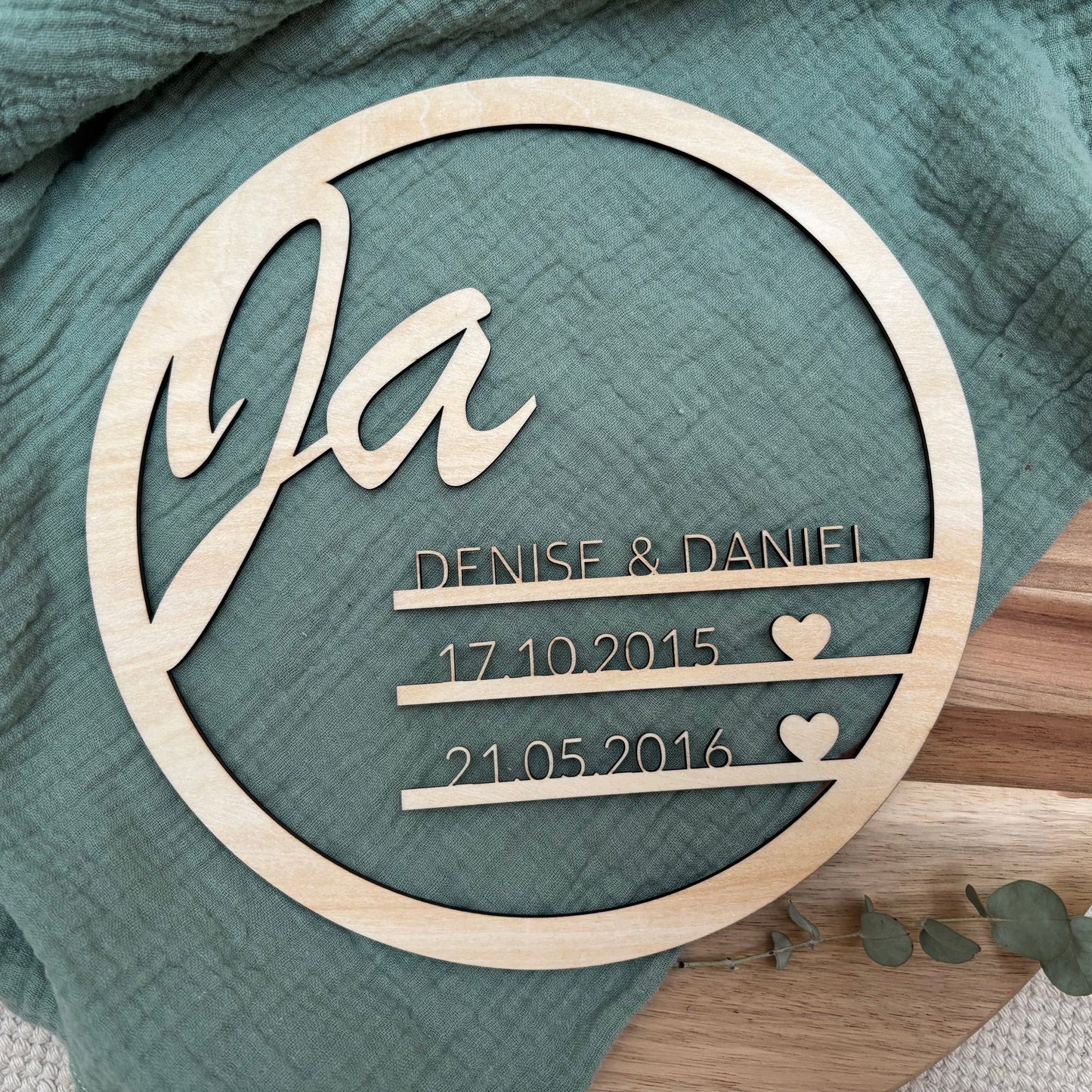 Ja Hochzeitskranz personalisiert