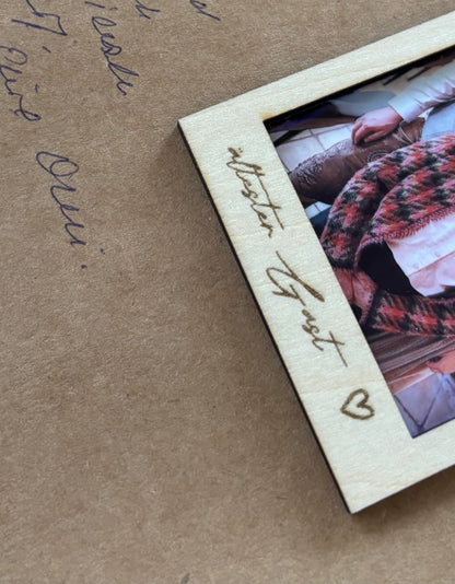 Fotorahmen aus Holz mit Wunschgravur