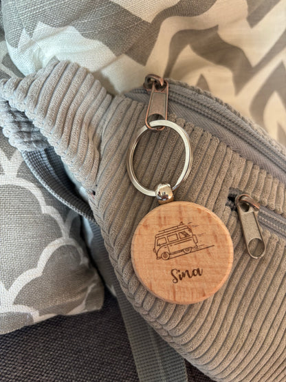 Schlüsselanhänger mit Wunschtext und Wunschmotiv