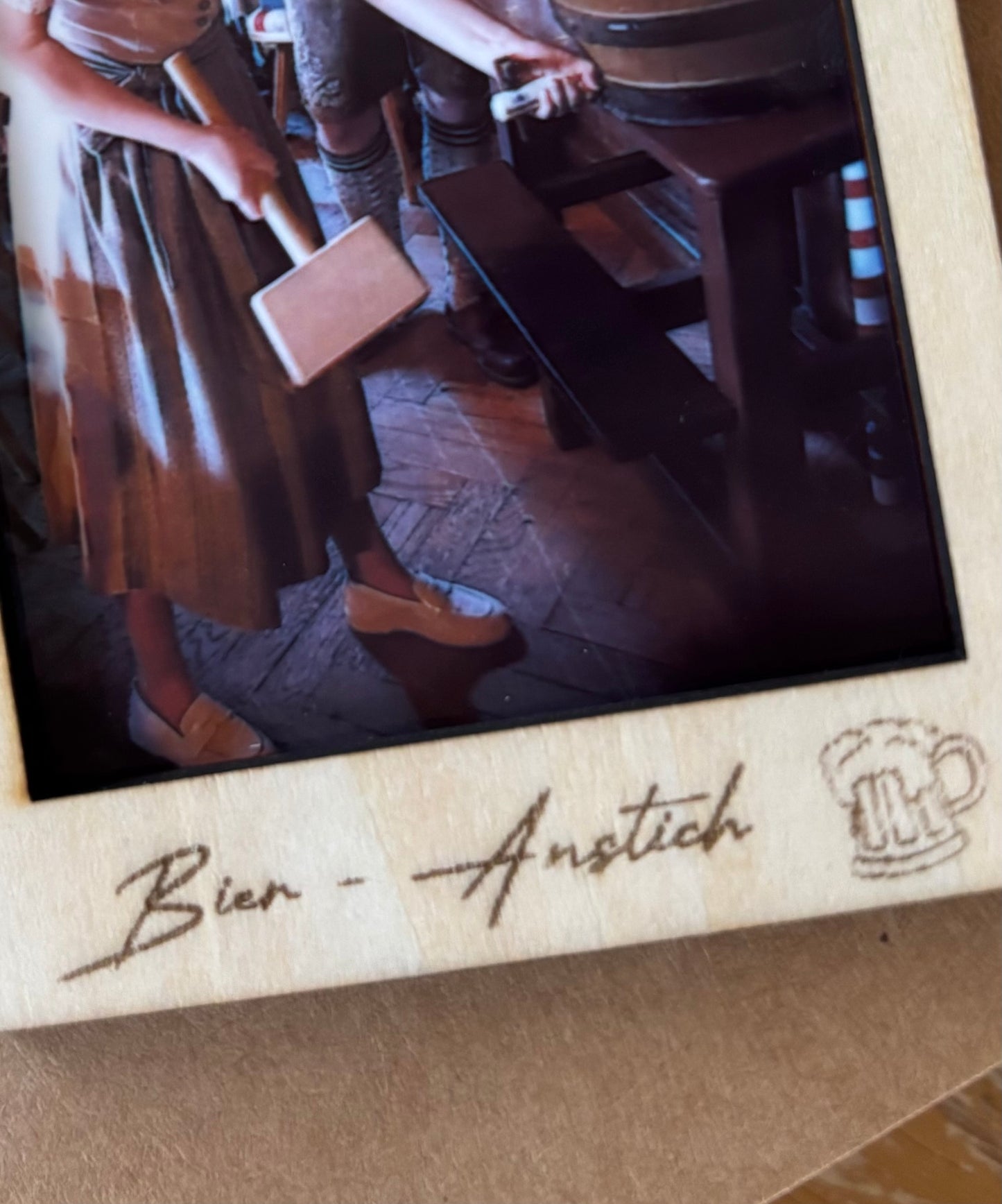 Fotorahmen aus Holz mit Wunschgravur