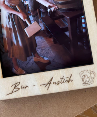 Fotorahmen aus Holz mit Wunschgravur