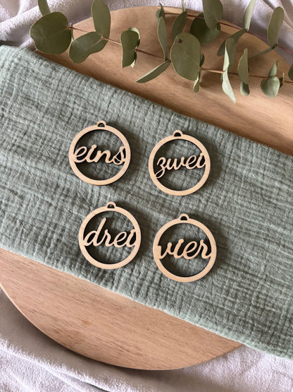 Anhänger für Adventskranz Kerzen