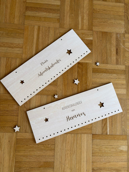 Adventskalender personalisiert aus Holz