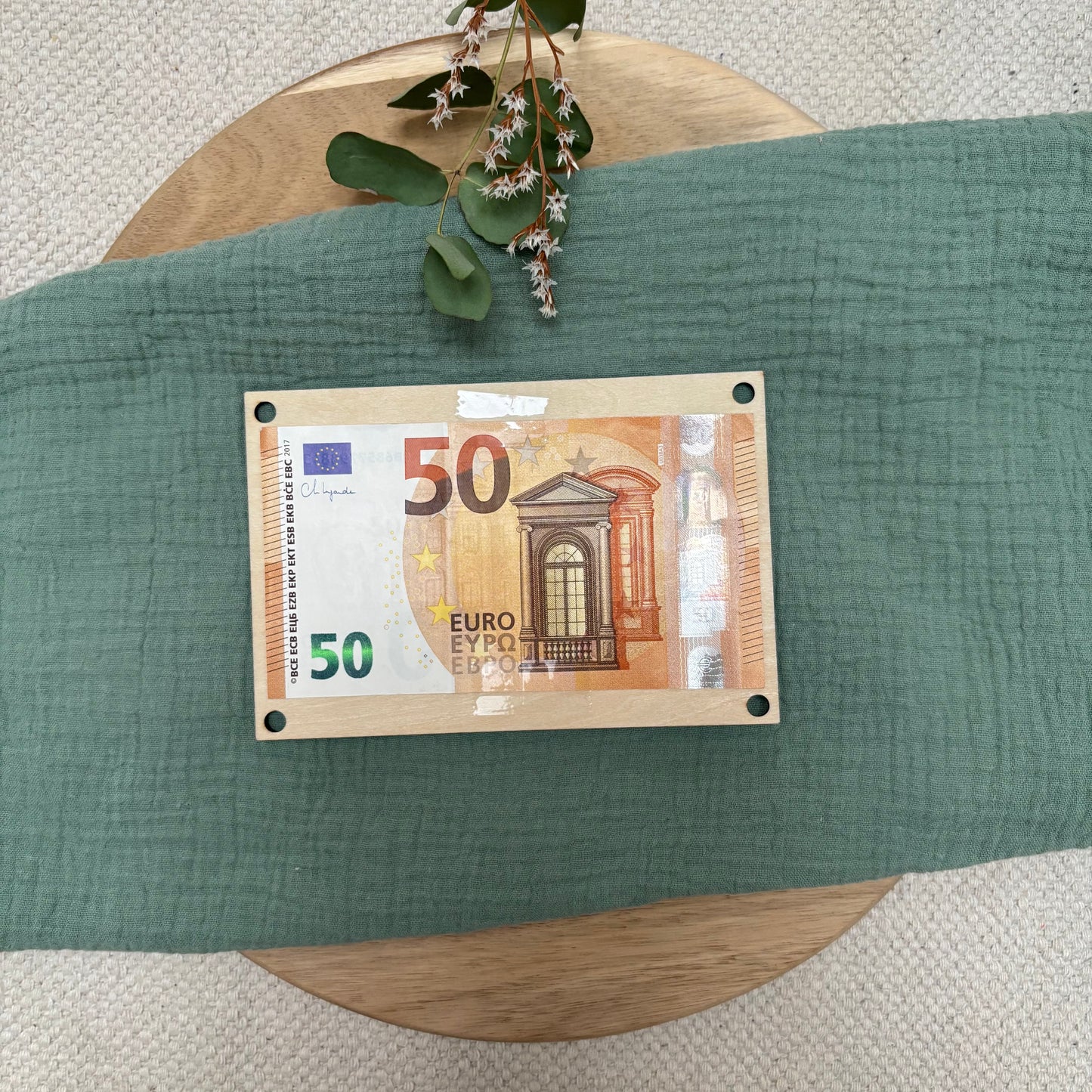 Geldgeschenk Weltkarte