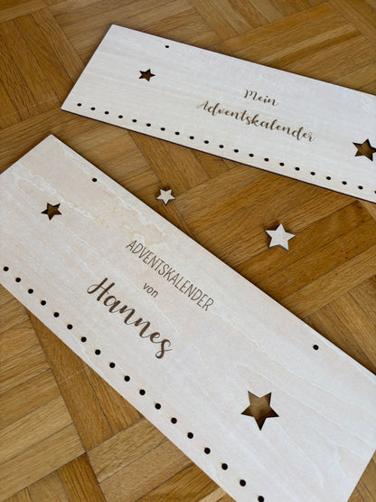 Adventskalender personalisiert aus Holz