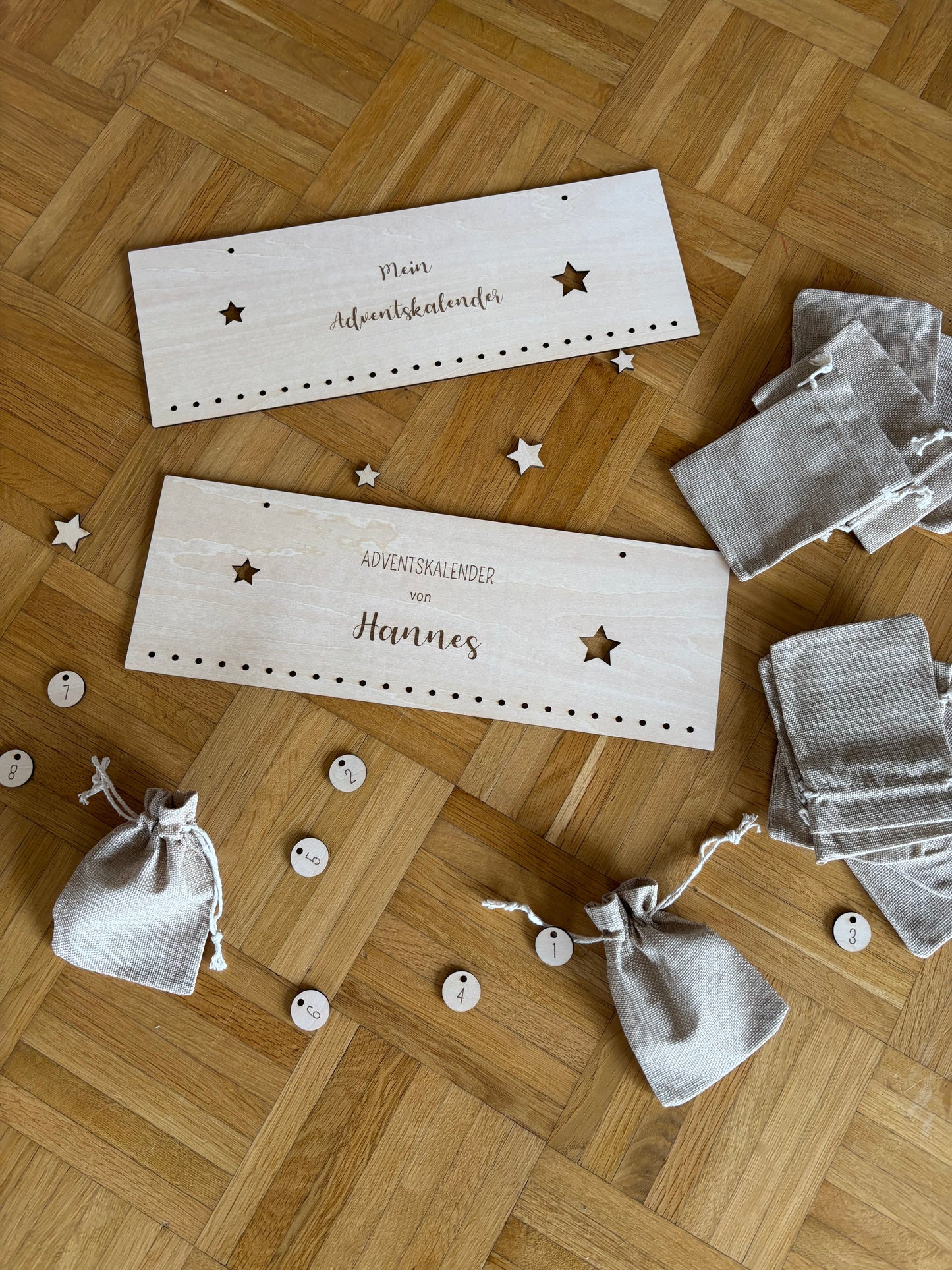 Adventskalender personalisiert aus Holz