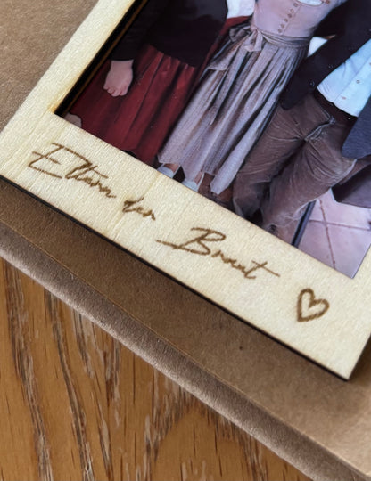 Fotorahmen aus Holz mit Wunschgravur