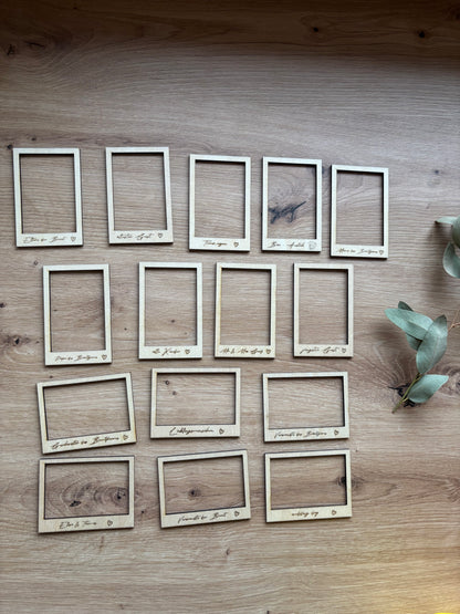 Fotorahmen aus Holz mit Wunschgravur
