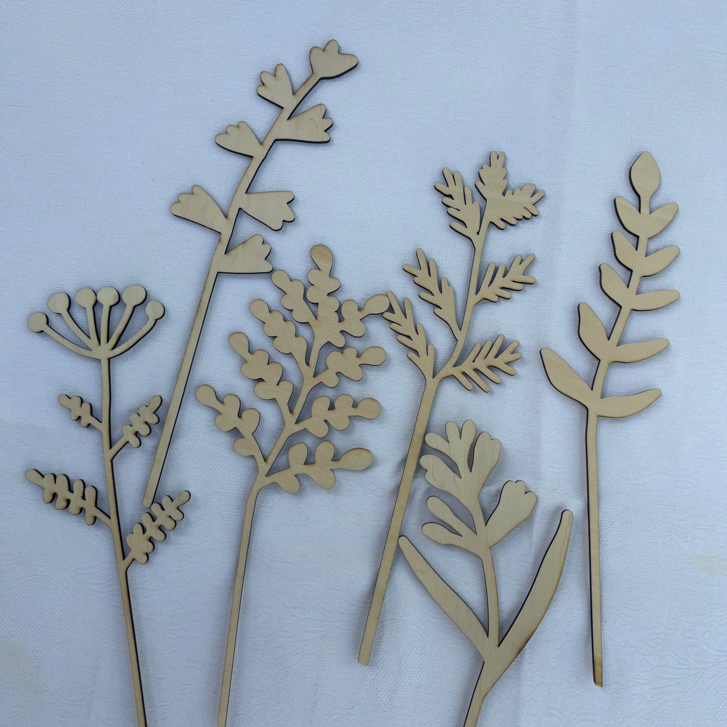 Holzblumen 6er Set