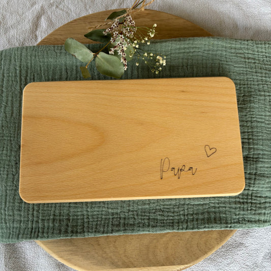 Brotzeitbrettchen Mama/ Papa
