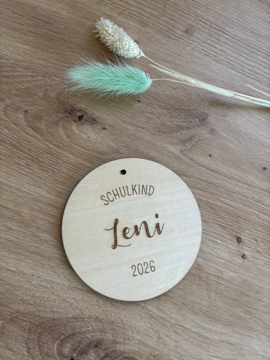 Anhänger Schultüte mit Name und Wunschmotiv