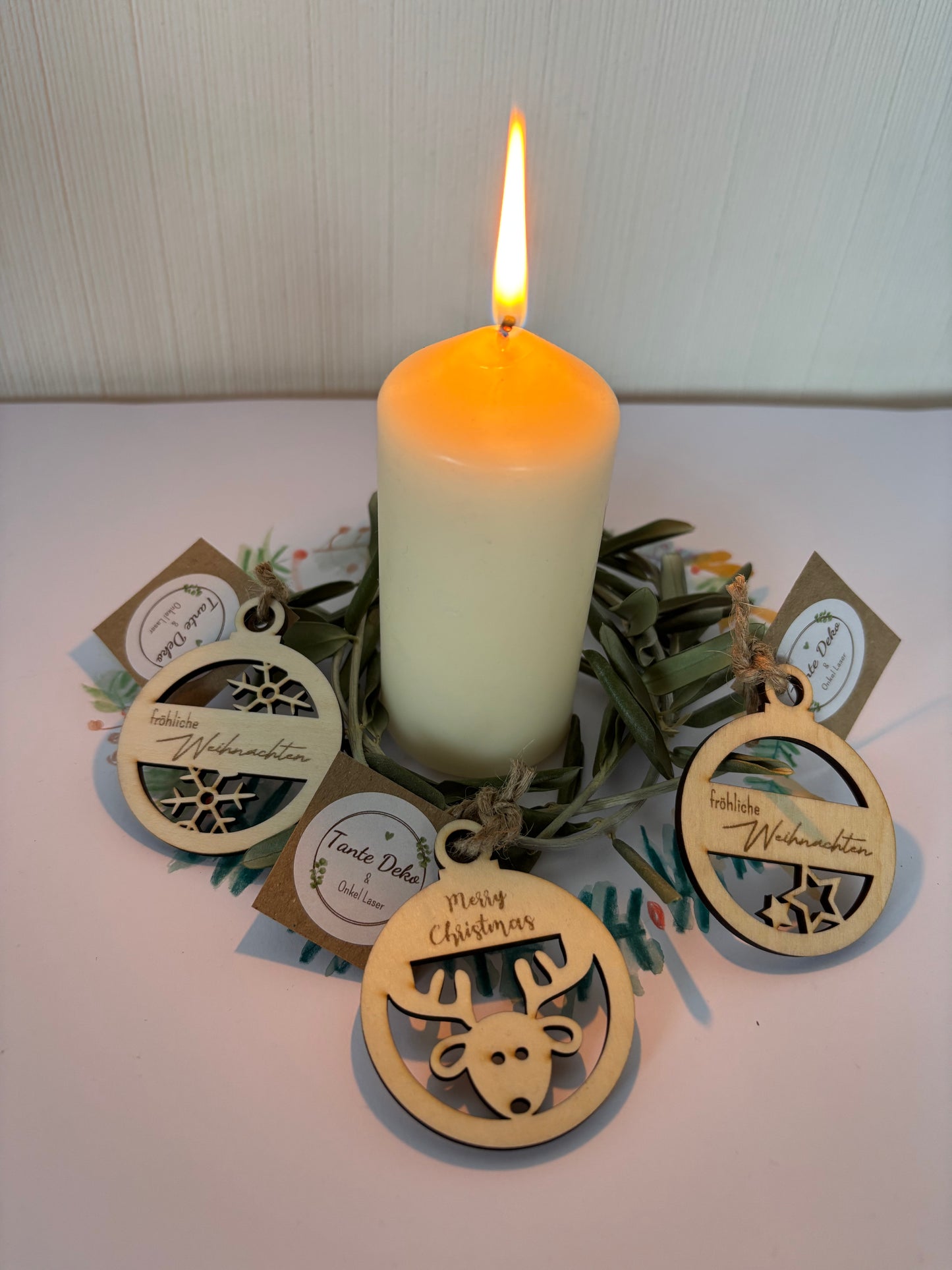 Weihnachtsanhänger aus Holz