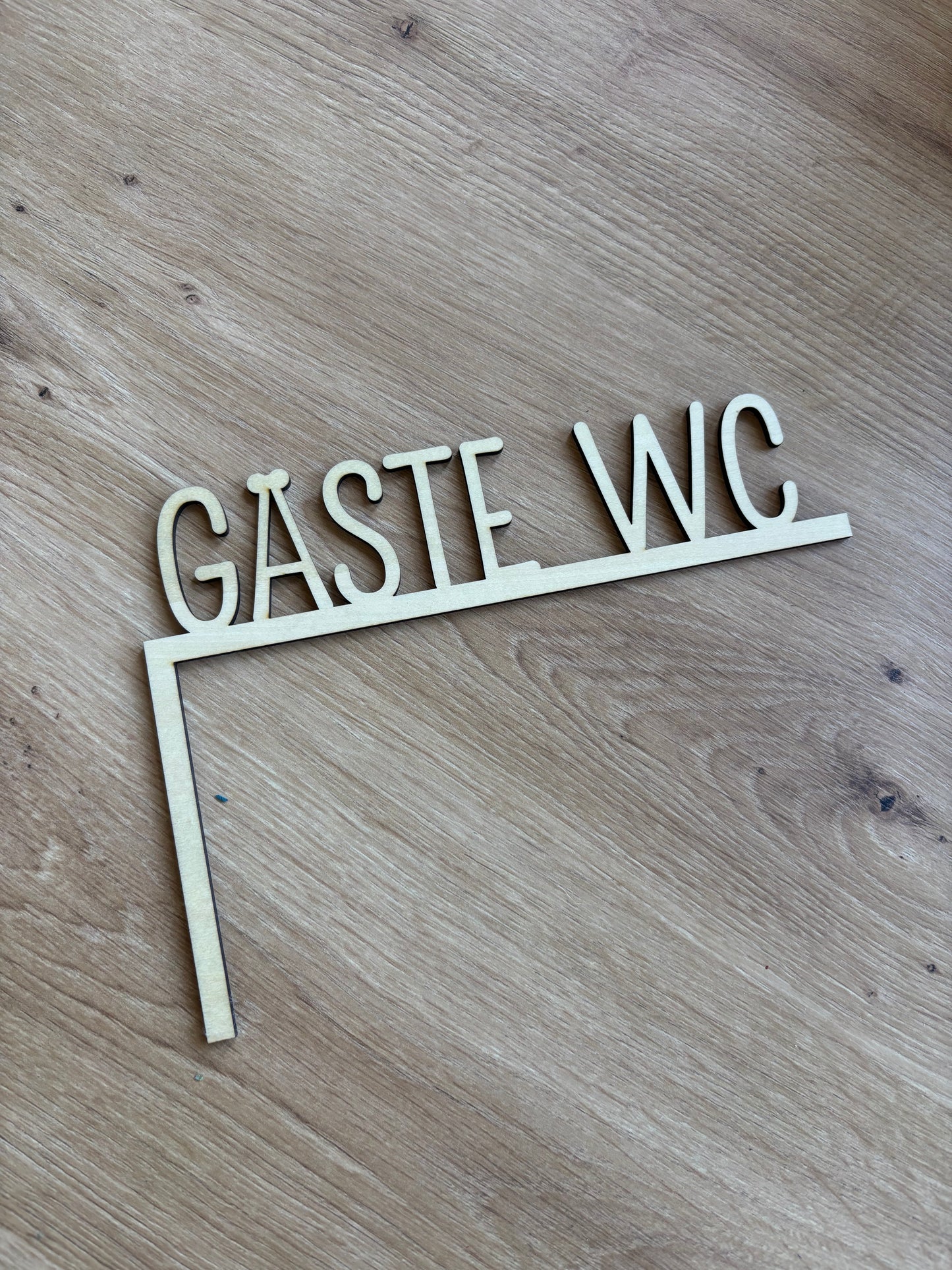Personalisierbares Türschild aus Holz mit Wunschtext – Eck-Schild für Kinderzimmer & Räume