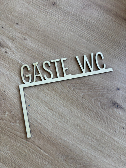 Personalisierbares Türschild aus Holz mit Wunschtext – Eck-Schild für Kinderzimmer & Räume