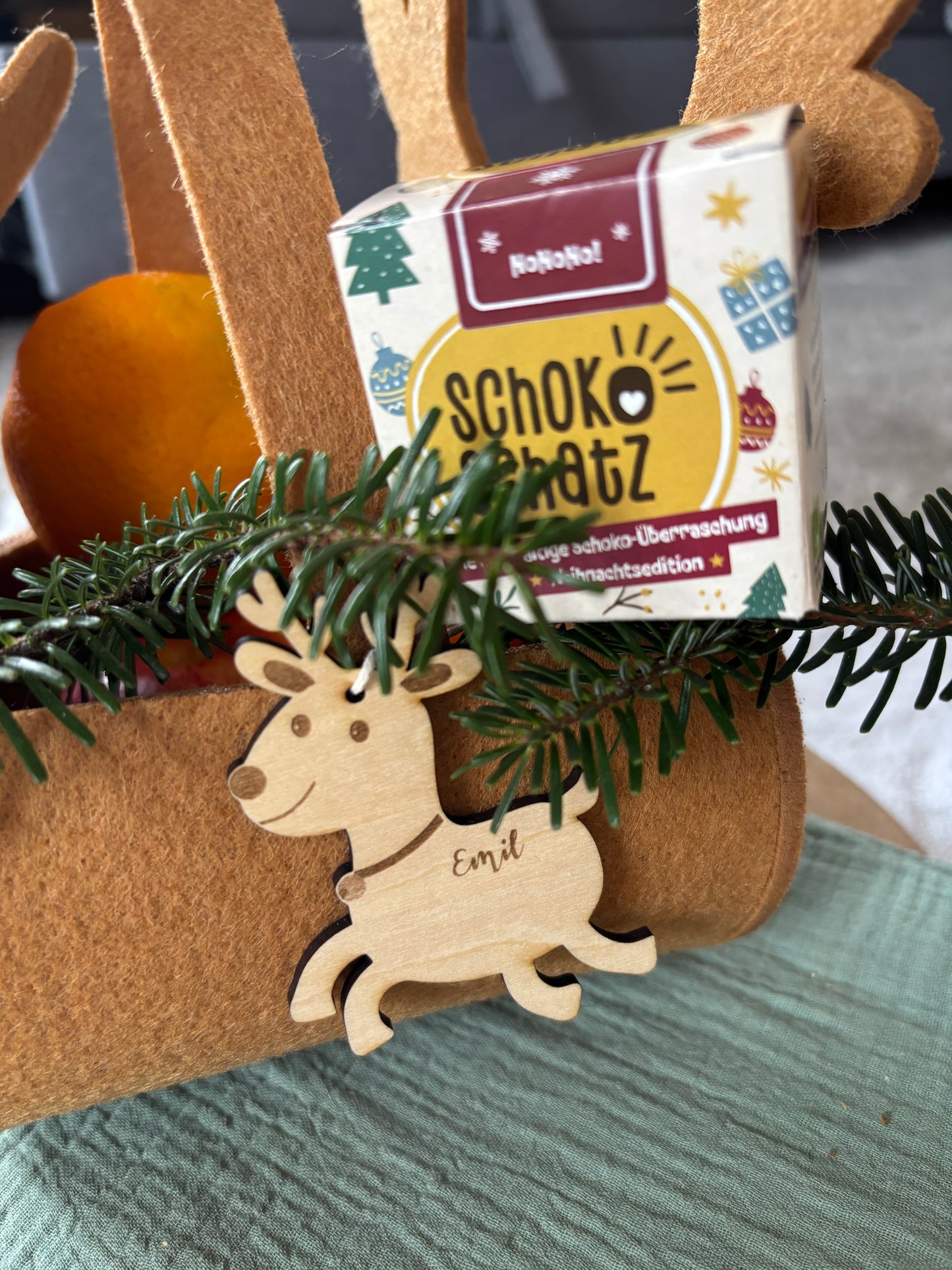 Anhänger Rentier personalisiert