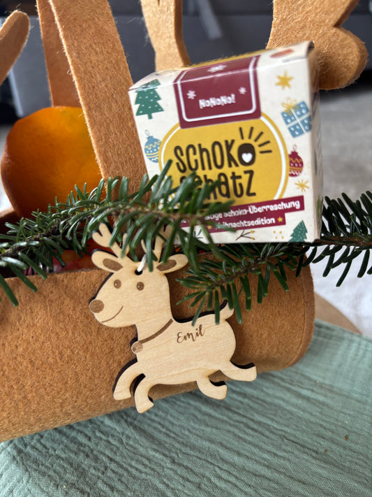 Anhänger Rentier personalisiert