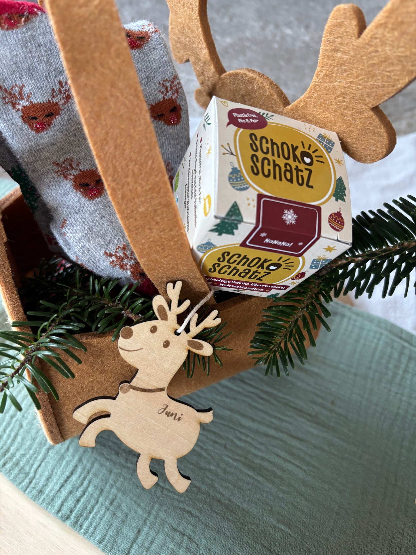 Anhänger Rentier personalisiert