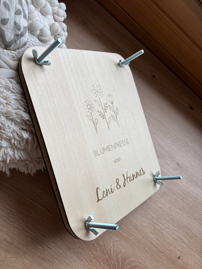 Blumenpresse personalisiert