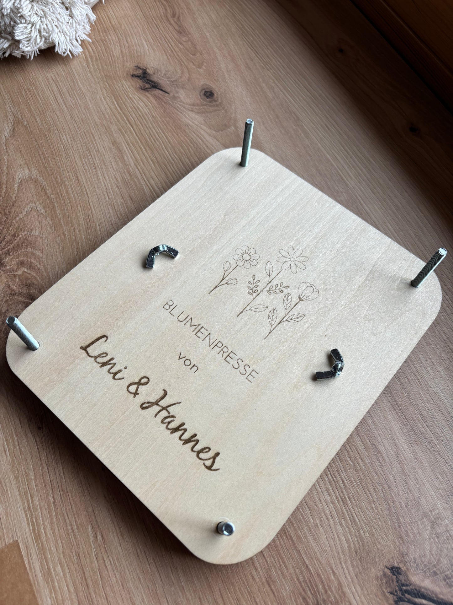 Blumenpresse personalisiert